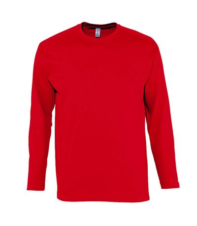 SOLS Mens Monarch Long Sleeve T-Shirt (Red) - UTPC313