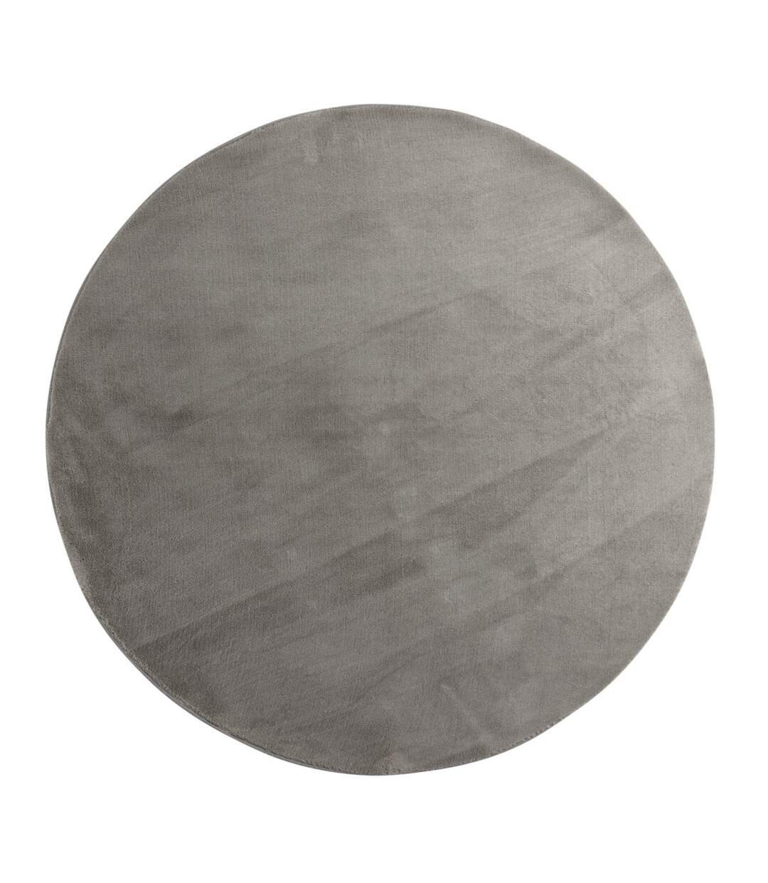 Tapis Rond Uni Blanca 200cm Gris Clair-1