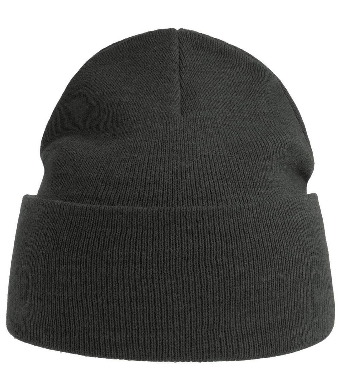 Unisex adult pure recycled beanie dark grey melange Atlantis-1