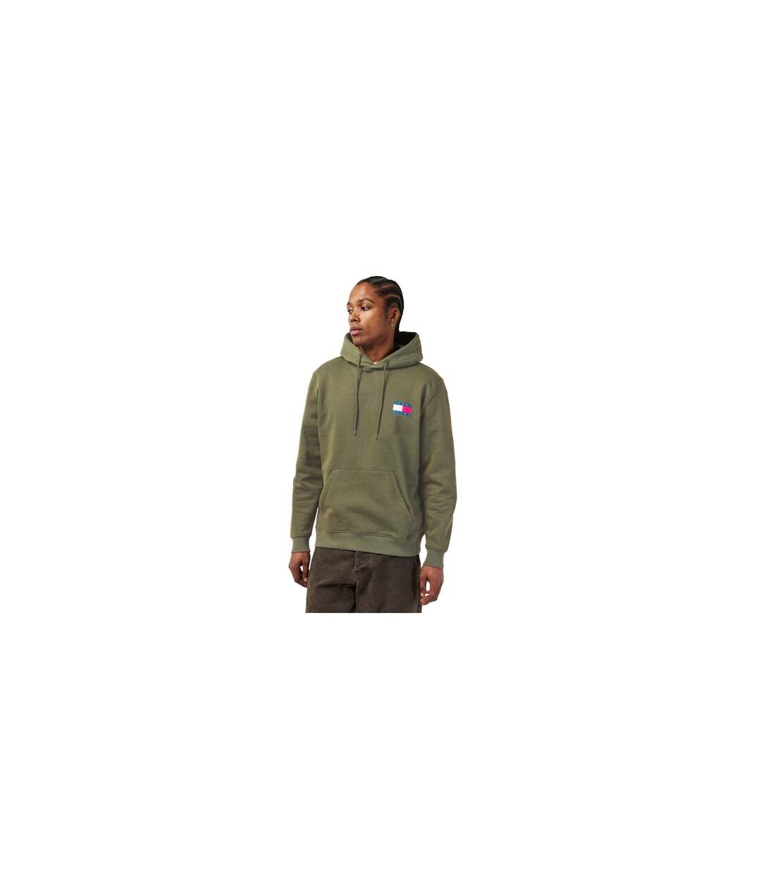 Mens Essential Cotton Hoodie Pewter Tommy Jeans-1