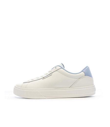 Baskets blanches/bleu femme tommy hilfiger cupsole sneaker