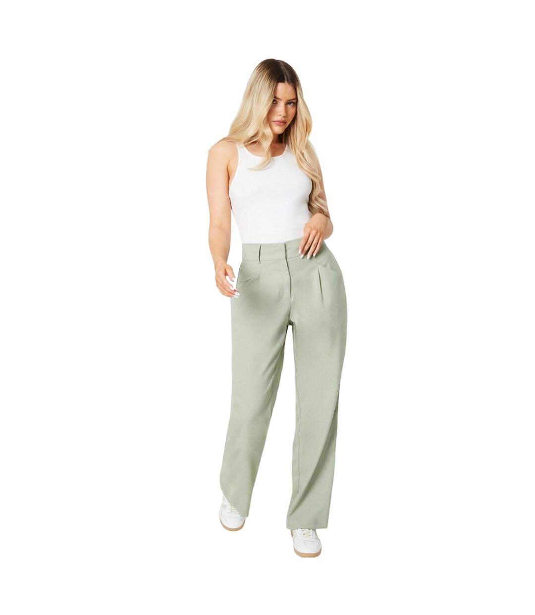 Pantalon femme vert de gris Dorothy Perkins-4