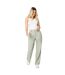 Womens/ladies draped relaxed wide leg trousers sage Dorothy Perkins