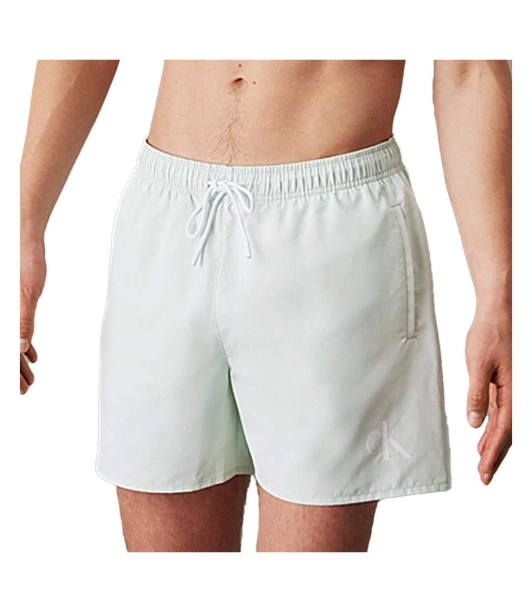 Short de bain vert d'eau homme calvin klein jeans drawstring - l-1