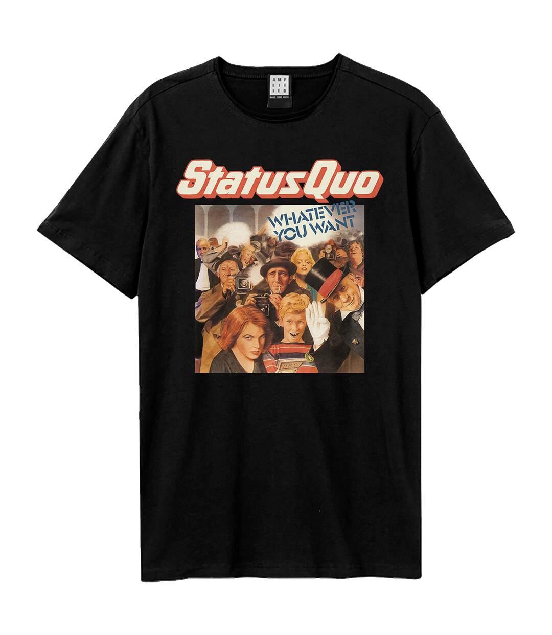 Unisex adult whatever you want status quo t-shirt black Amplified-1