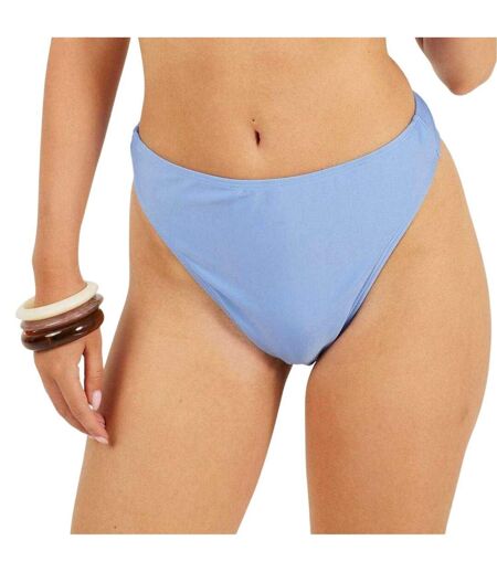 Womens/ladies High Waist Bikini Bottoms Blue Brave Soul