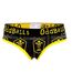 Oddballs Womens/Ladies Alternate Welsh Rugby Union Briefs (Black/Yellow) - UTOB191