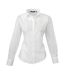 Womens/ladies Poplin Long-sleeved Shirt White Premier-1