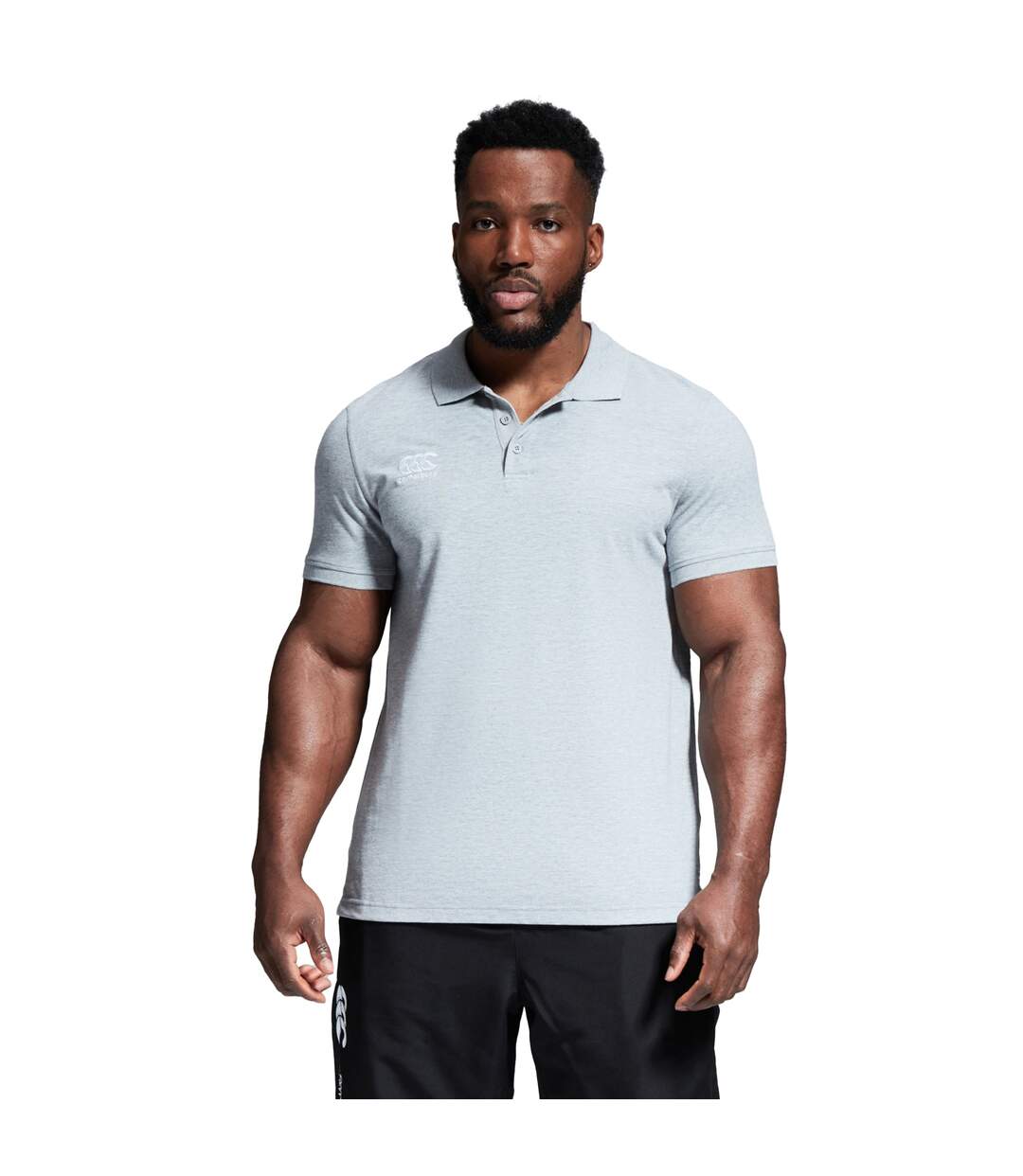 Mens Waimak Polo Shirt Classic Marl Canterbury-1