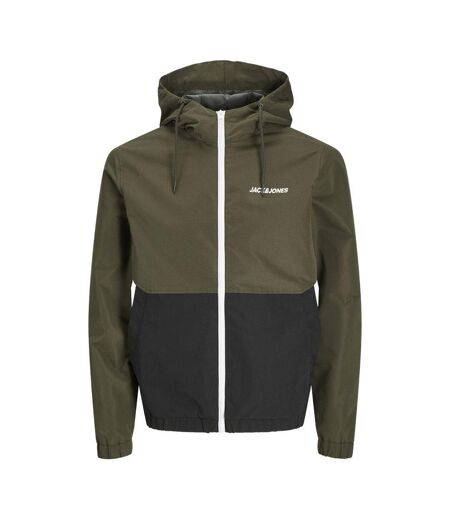Veste kaki/blanc homme jack & jones mash - l