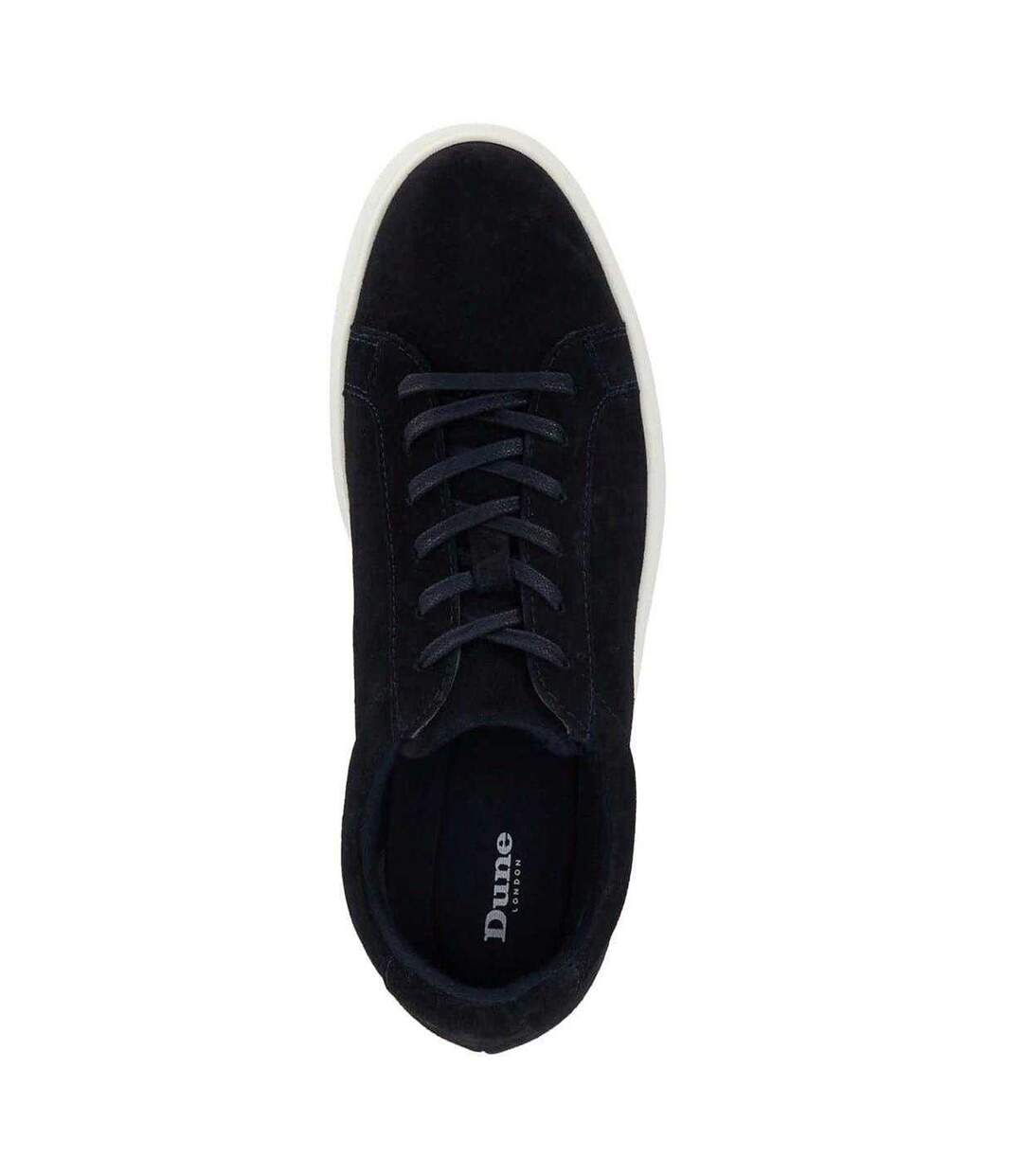 Mens Tais Suede Flat Shoes Navy Dune London-3