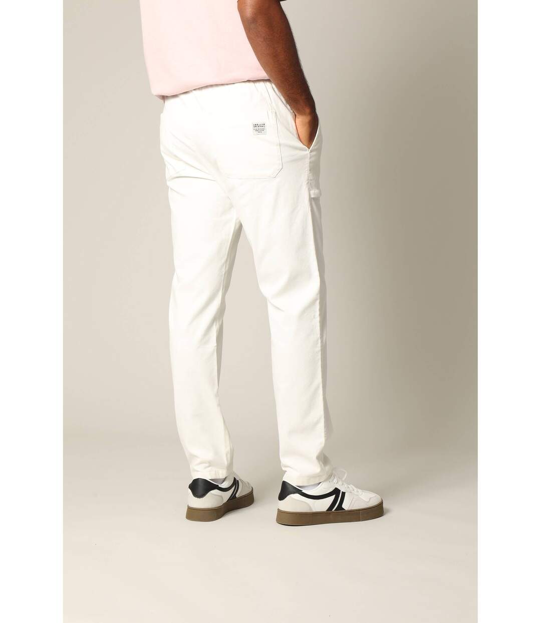 Pantalon en coton avec poches, taille élastiquée et cordon TYLER-5