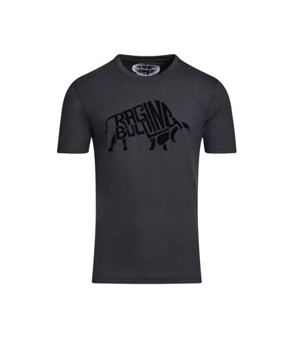 T-shirt flock homme noir Raging Bull