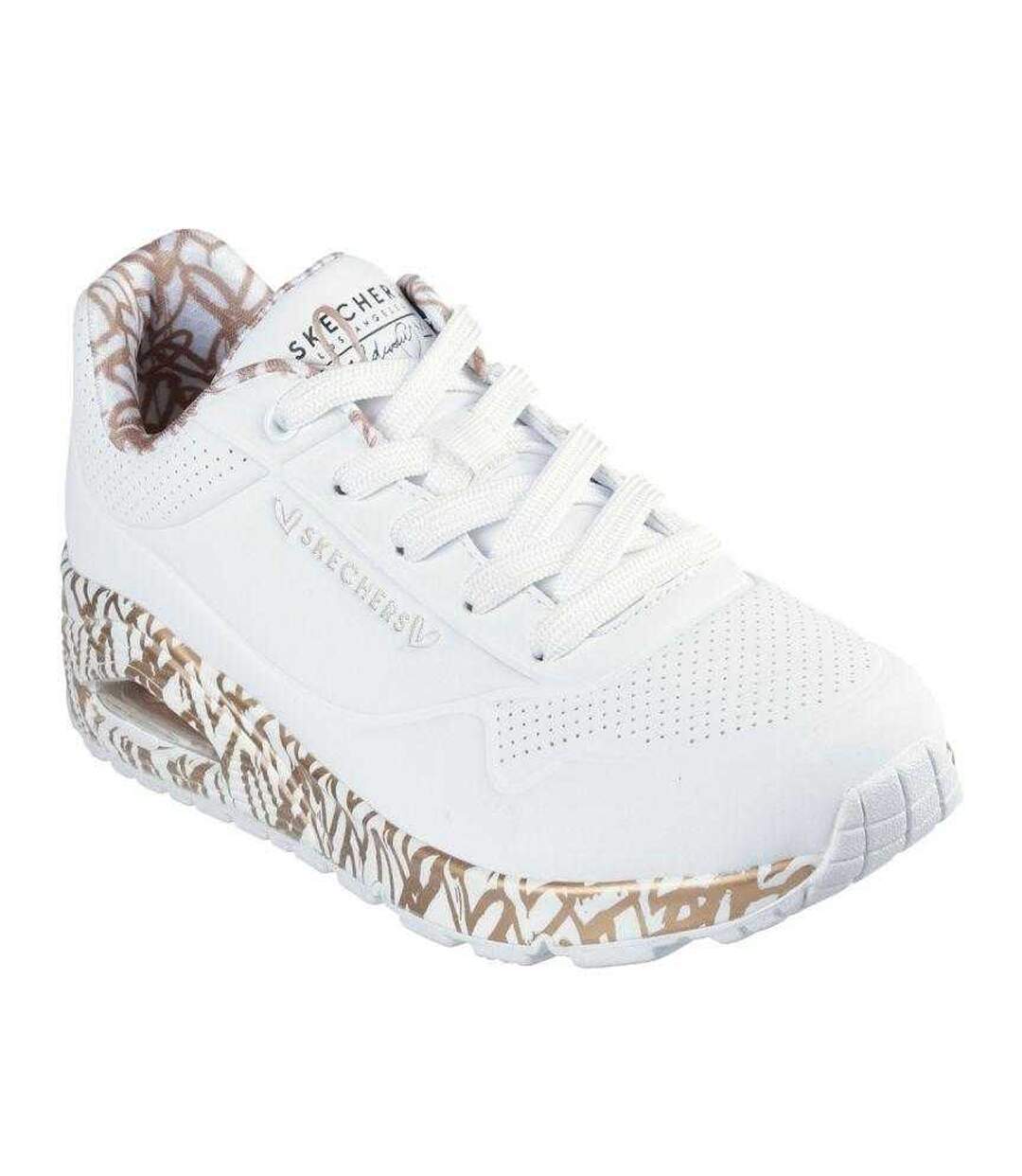 Baskets Motif/style Jgoldcrown Femme Blanc Skechers-1