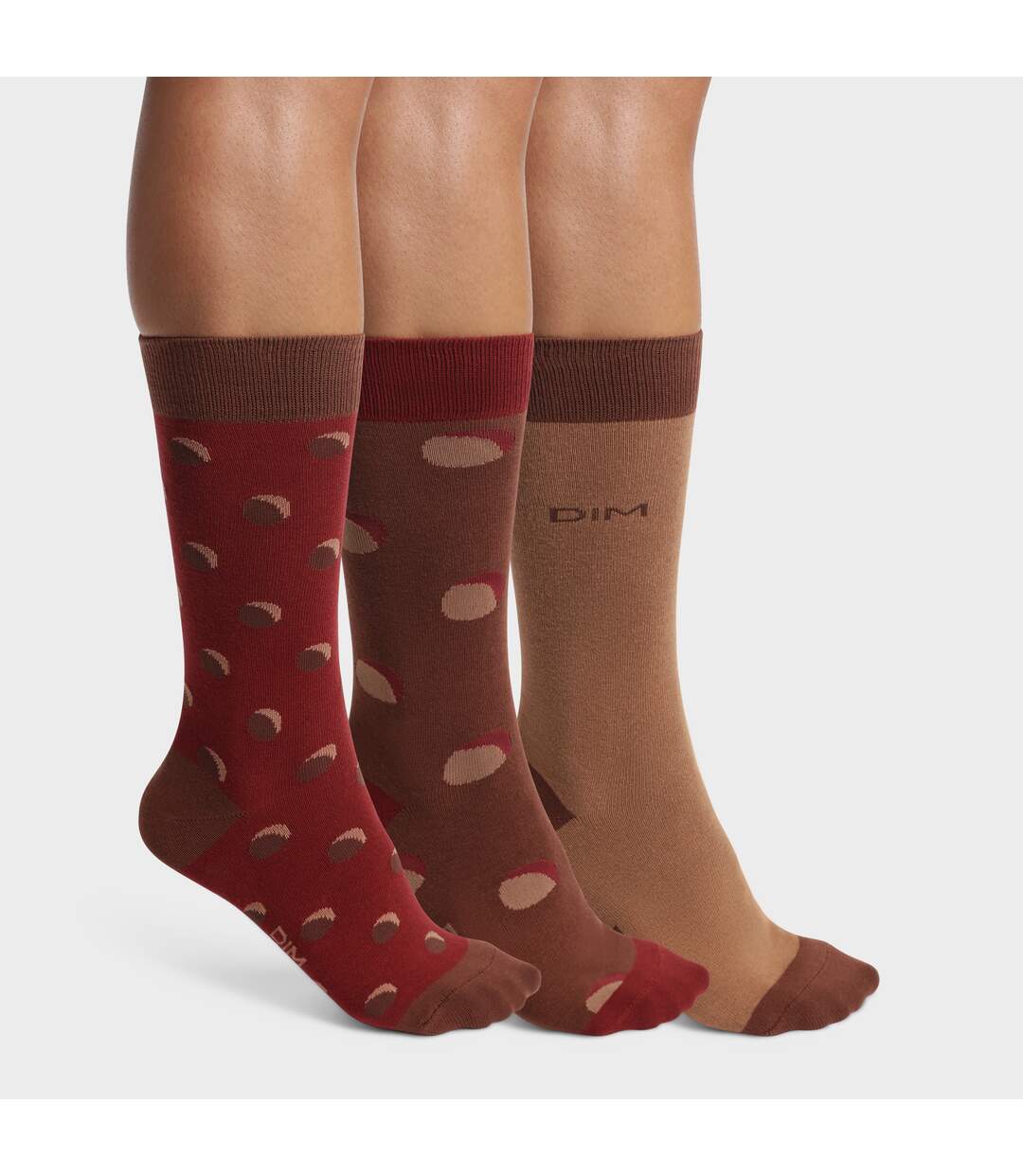 Lot de 3 paires de chaussettes à pois Coton Style-2
