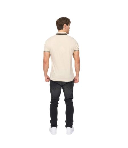 Mens Mackerby Polo Shirt Off White Crosshatch