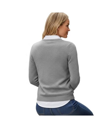 Pull Motif/style Classique Femme Gris Chiné WoolOvers