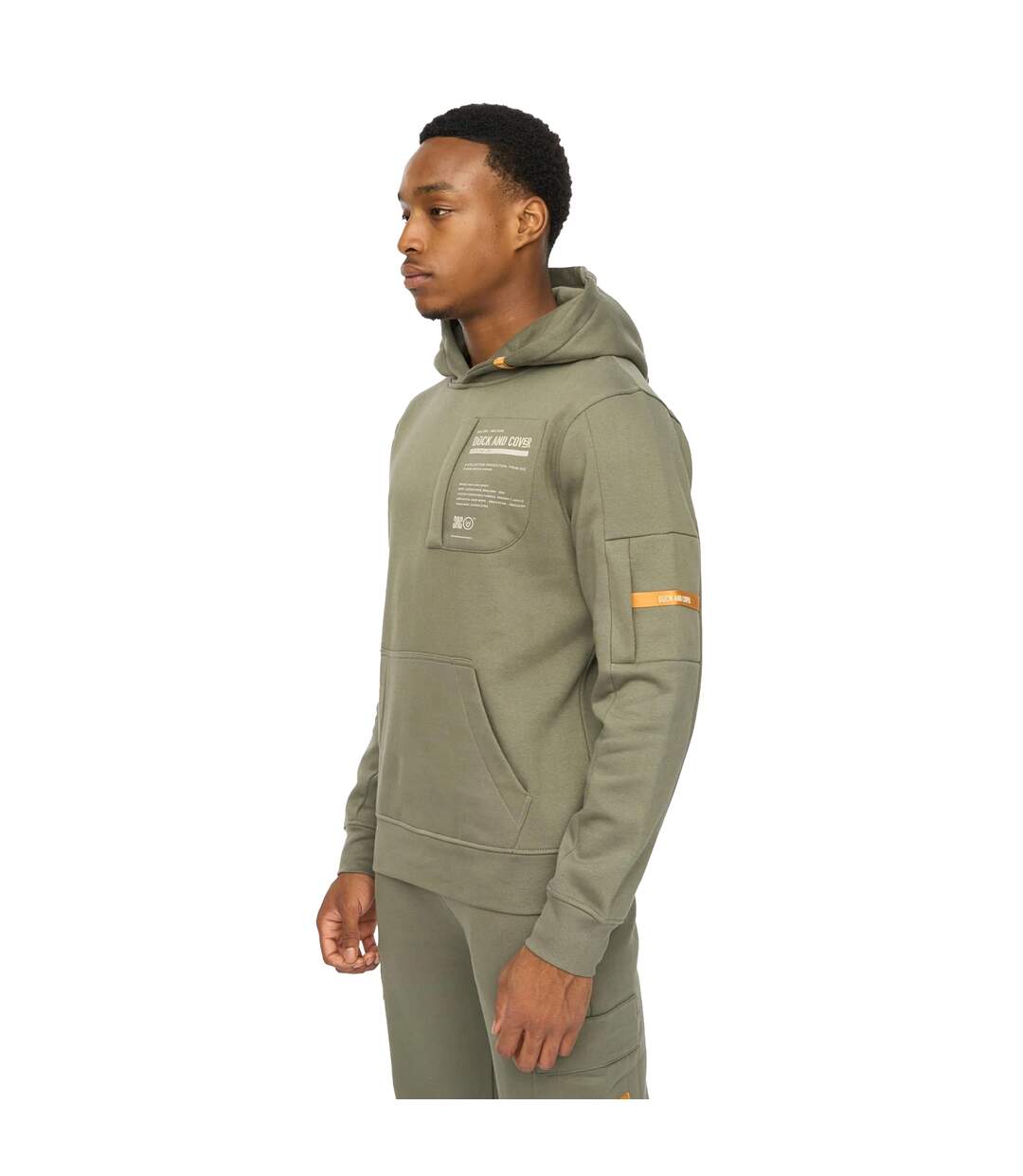 Mens Adamsberg Hoodie Dark Olive Duck And Cover-1