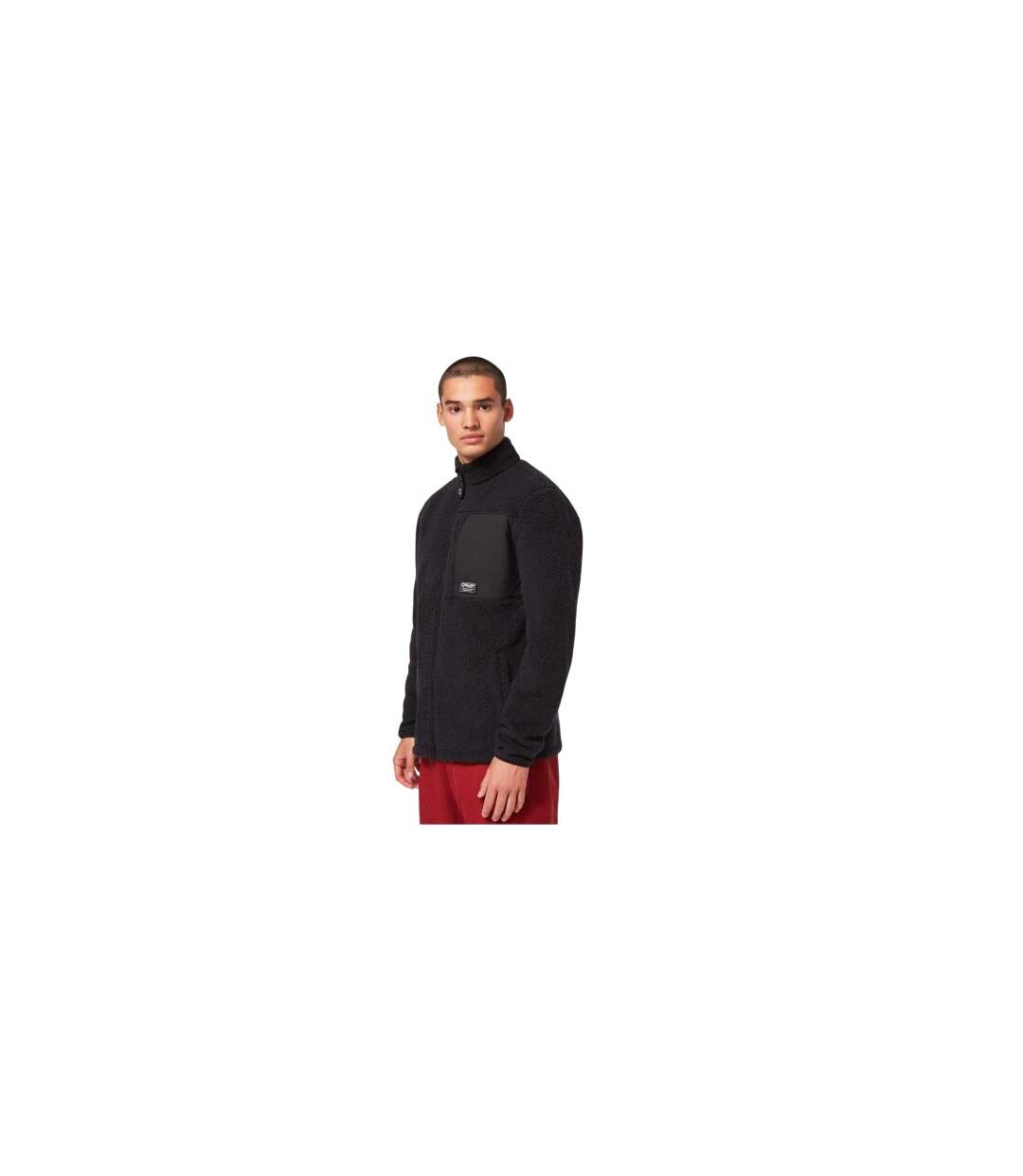Mens Sherpa Fleece Jacket Black Oakley-1