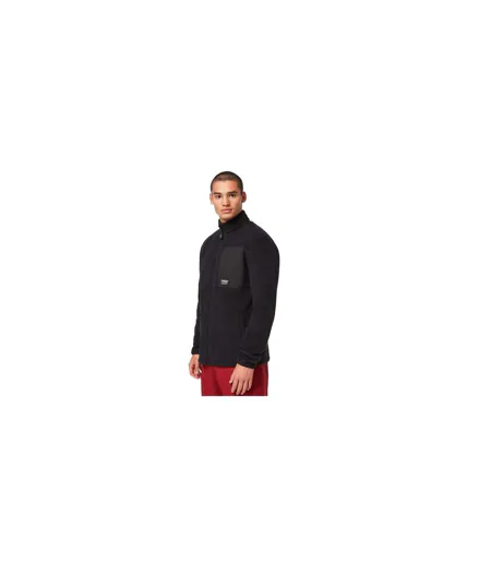Mens Sherpa Fleece Jacket Black Oakley
