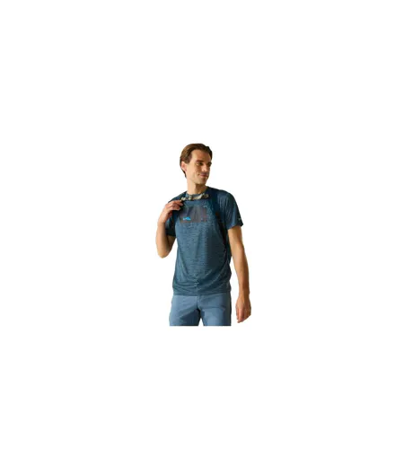 T-shirt Motif/style Bleu Nuit Fingal Homme Bleu Nuit Chiné Regatta
