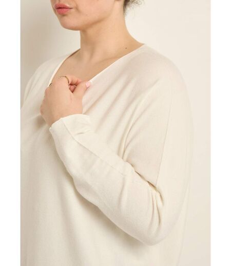 Pull tunique emmanchures descendues en maille