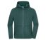 Sweat à capuche zippé oversize unisexe - 8043 - vert fumé-1