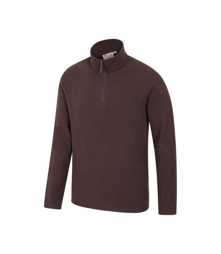 Mens camber ii half zip fleece top brown Mountain Warehouse