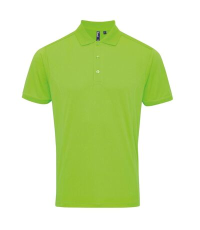 Polo coolchecker homme vert néon Premier