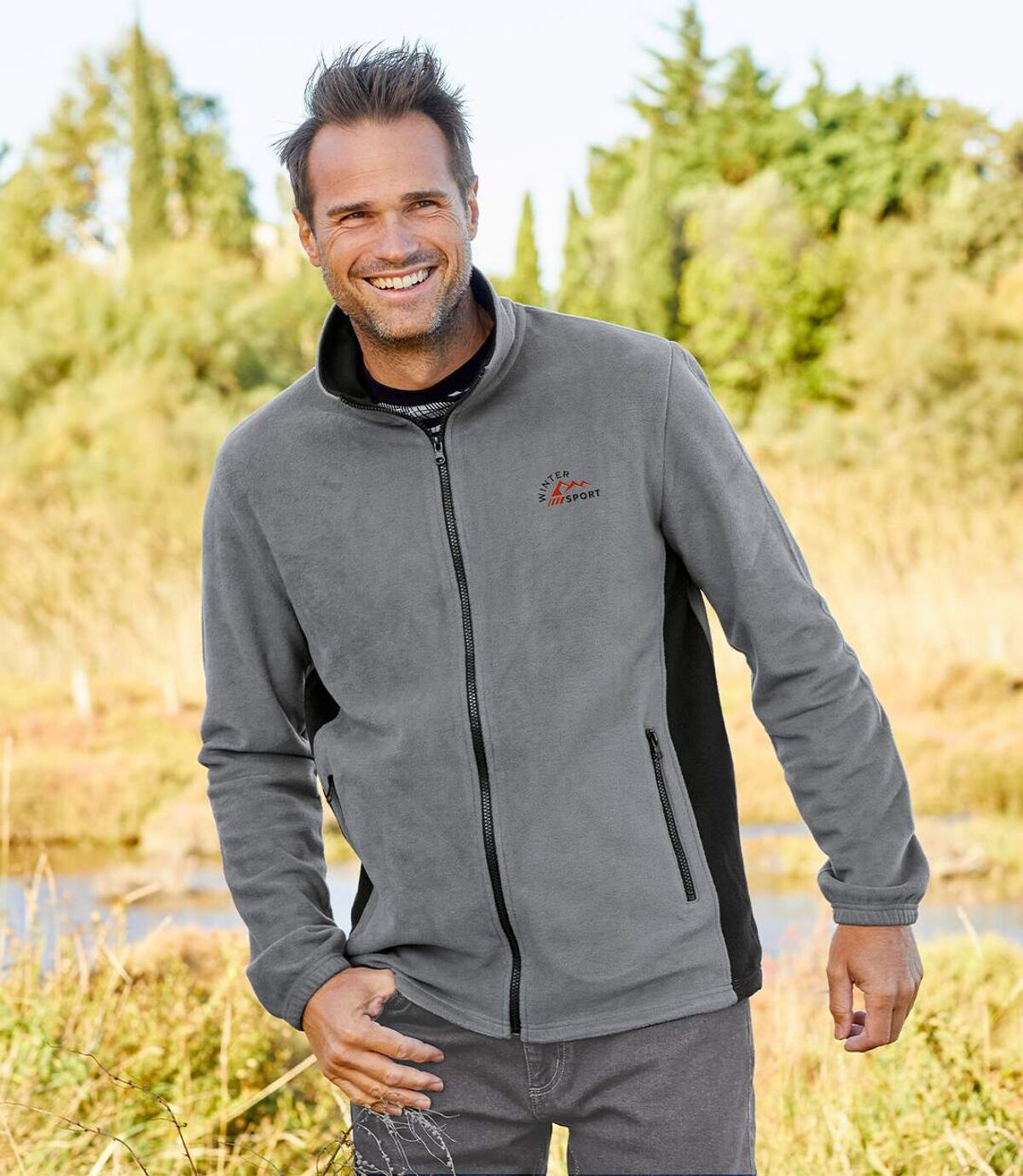 Pack of 2 Brushed Fleece Jumpers Atlas For Men