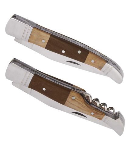 Dárková kazeta se 2 noži s dřevěnou střenkou