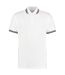 Polo À Manches Courtes  Pour Homme Blanc Bleu Marine Kustom Kit-1