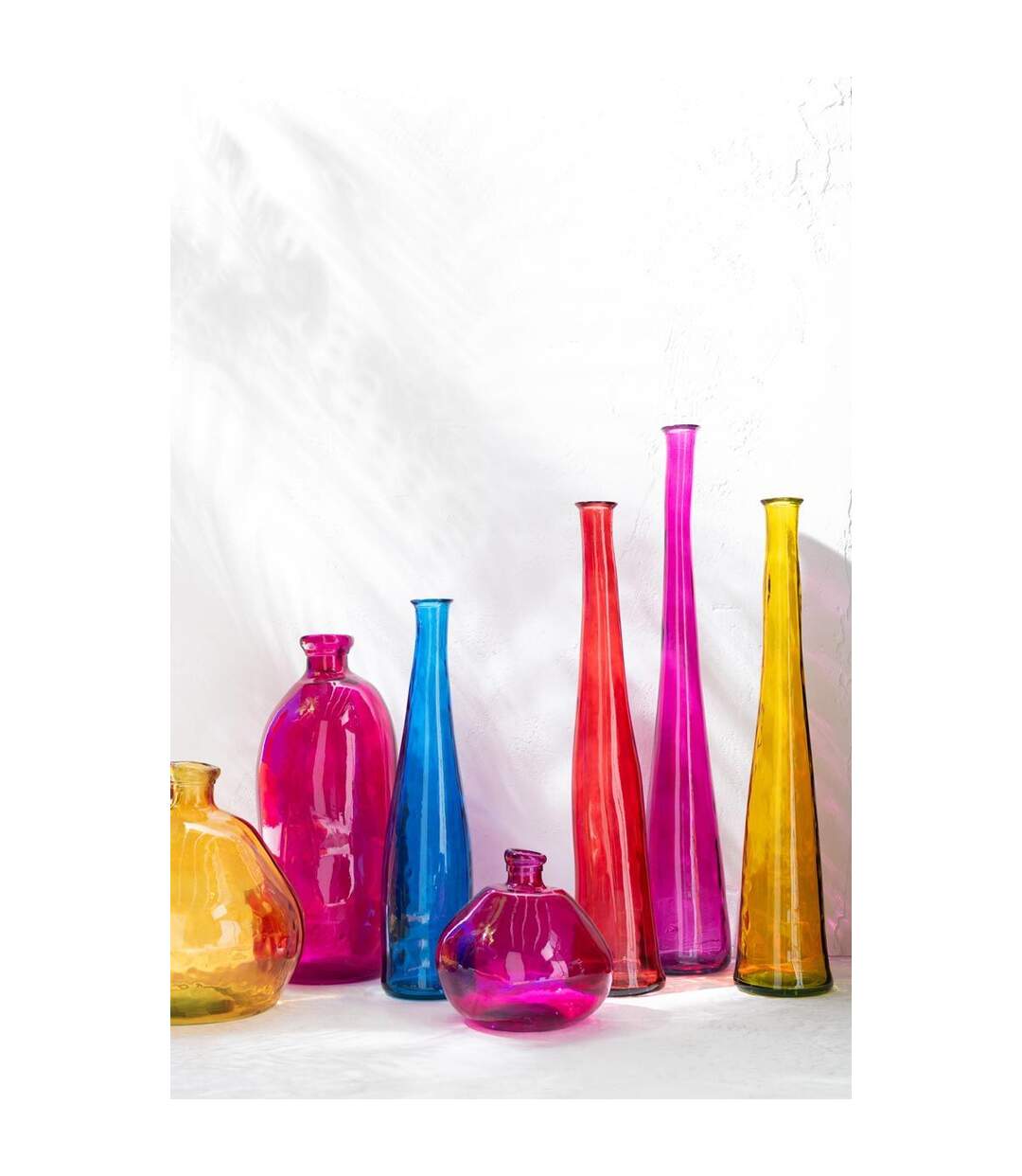 Vase Bulle en Verre Mexican 32cm Fuchsia-4