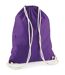 Cotton Drawstring Bag One Size Purple Westford Mill-1