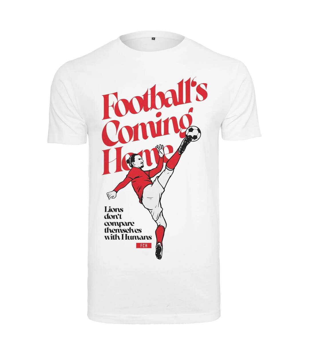 T-shirt Motif/style Lions Football's Coming Home Homme Blanc MerchCode-2