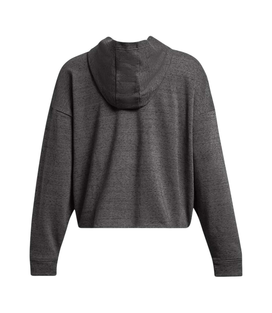 Sweat À Capuche Rival Femme Anthracite Under Armour-3