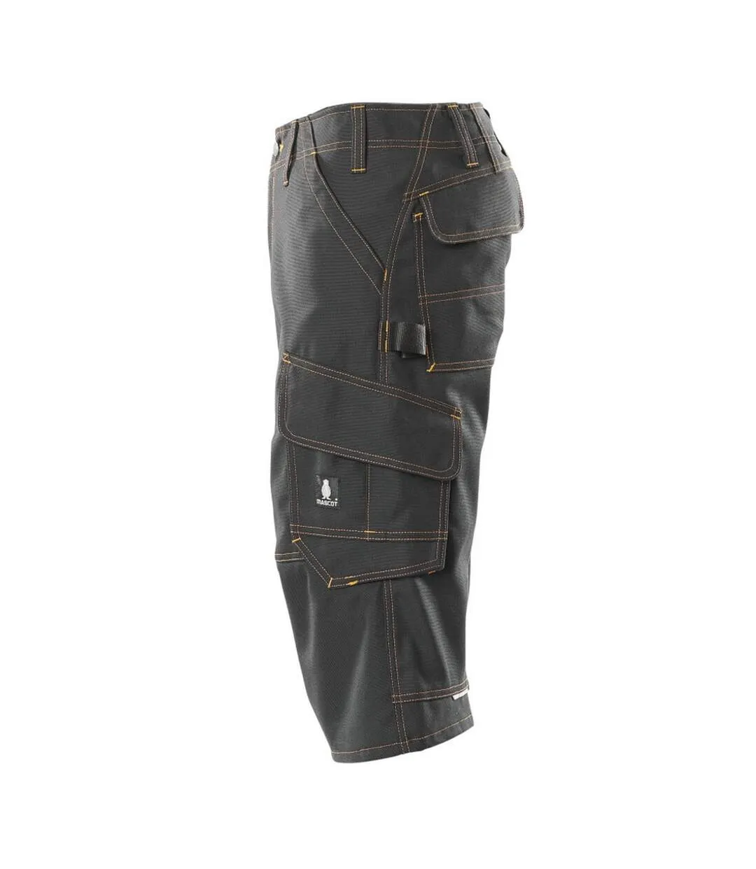 Mens Young Borba Long Length Work Shorts Black Mascot-3