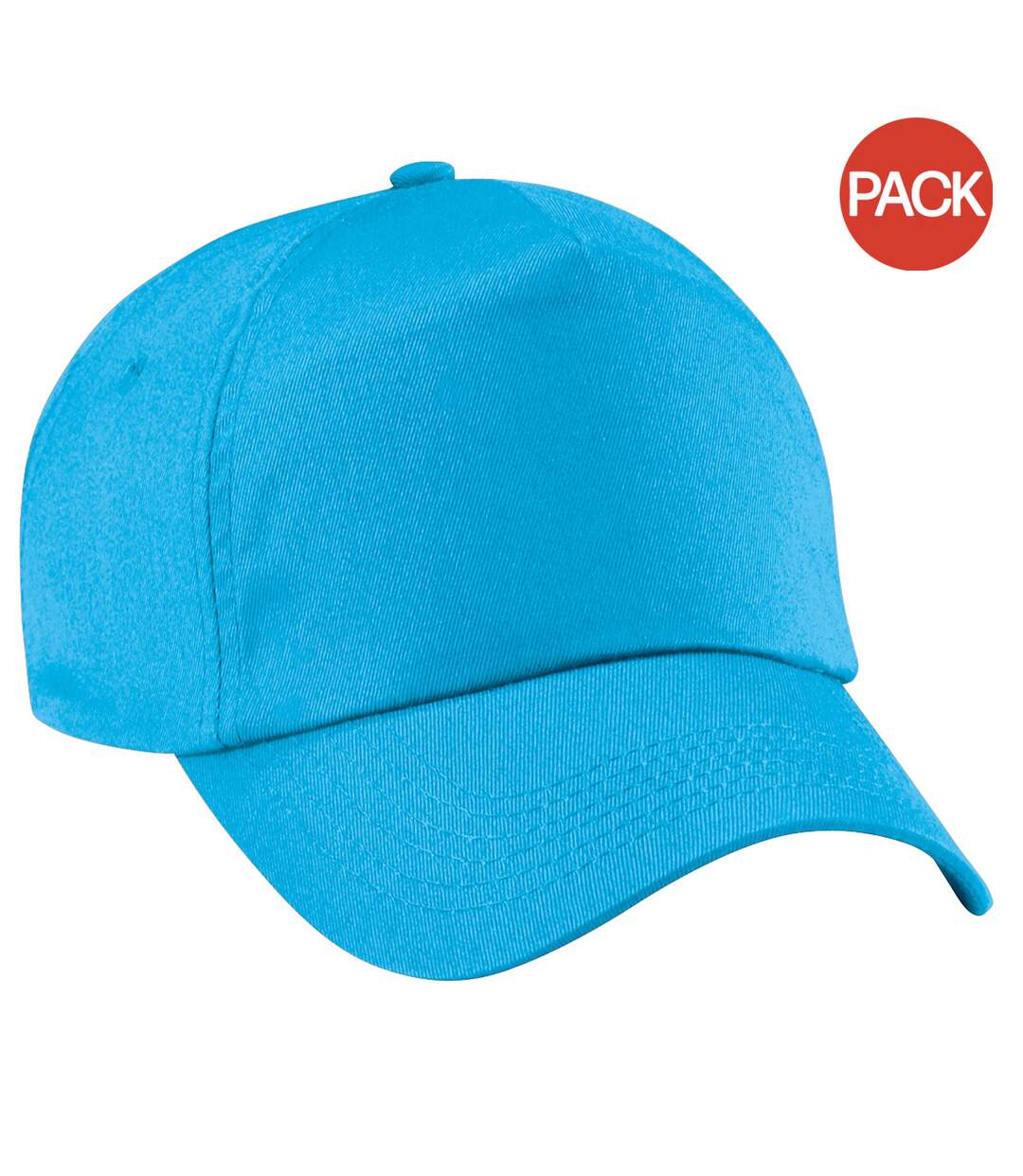 Beechfield Unisex Plain Original 5 Panel Baseball Cap (Pack of 2) (Surf Blue) - UTRW6698-1