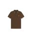 Polo Motif/style Double Pointe Homme Marron Fred Perry-2