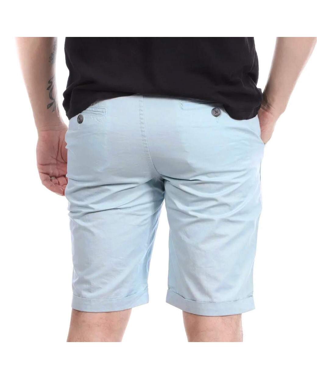 Short chino bleu homme la maison blaggio matt-2