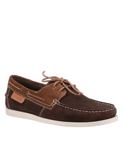 Cotswold Mens Mitcheldean Suede Boat Shoes (Chocolate) - UTFS9795