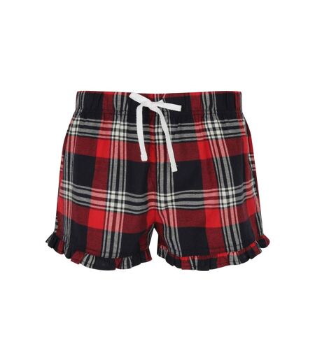 Skinnifit Womens/Ladies Tartan Shorts (Red/Navy Check)