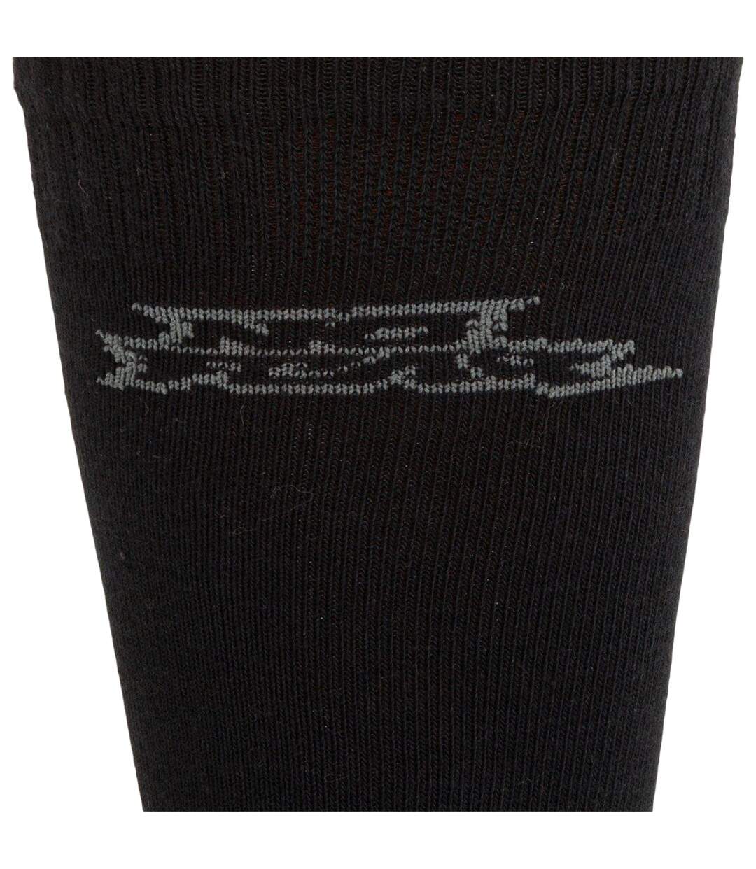 Pack Of 3  Mens Crew Socks  Black No Fear-3