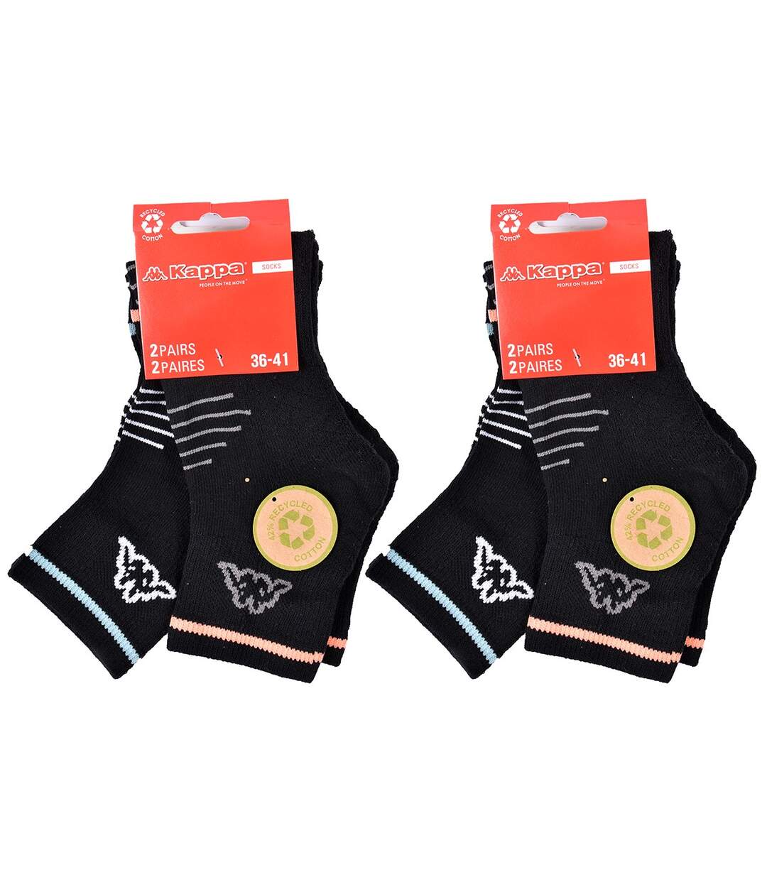 Chaussettes Femme KAPPA 4 paires PREMIUM QUARTER 2187NR-4