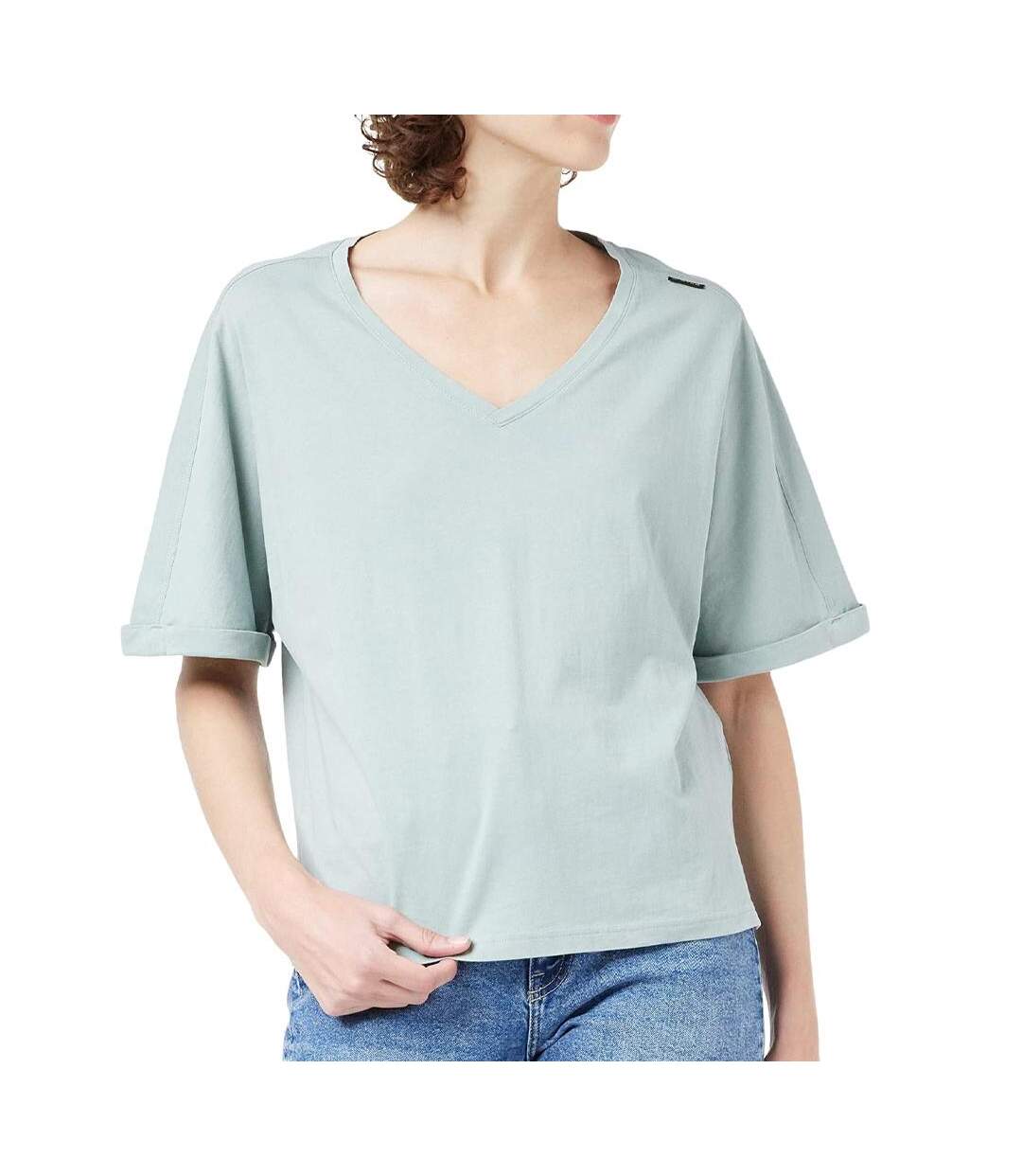 T-shirt vert femme g-star raw joosa - m-1