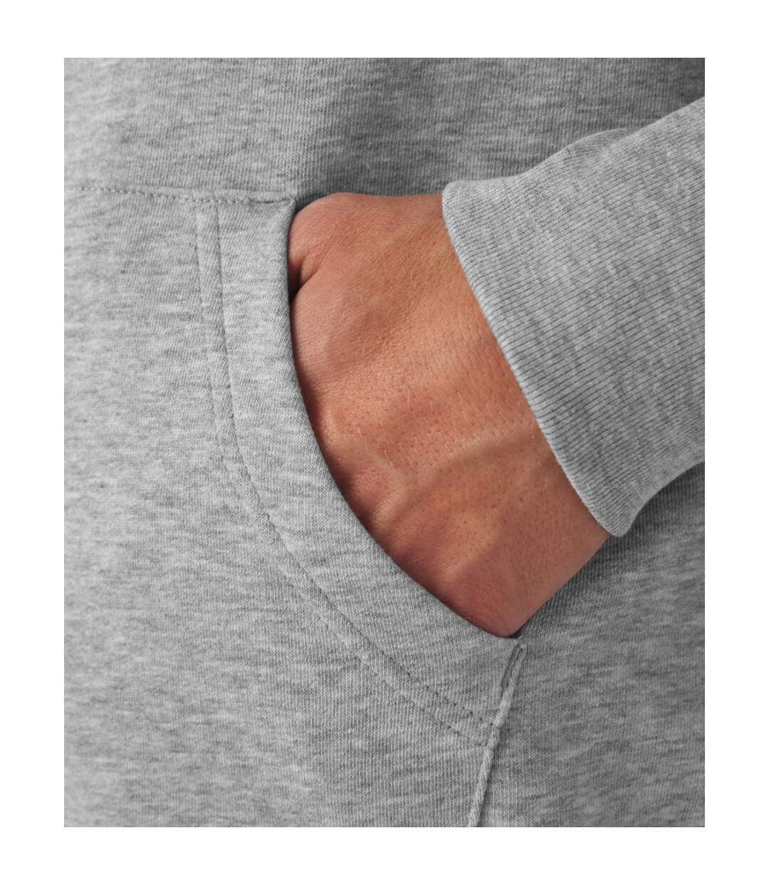 B&C Sweat à capuche zippé biologique pour hommes (Gris chiné) - UTRW8037