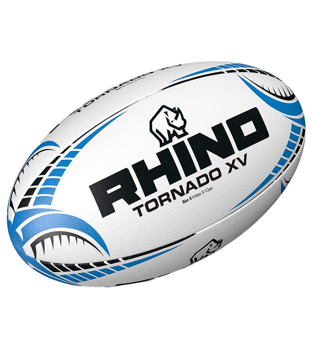 Ballon De Rugby Tornado Taille 5 Blanc Rhino-4