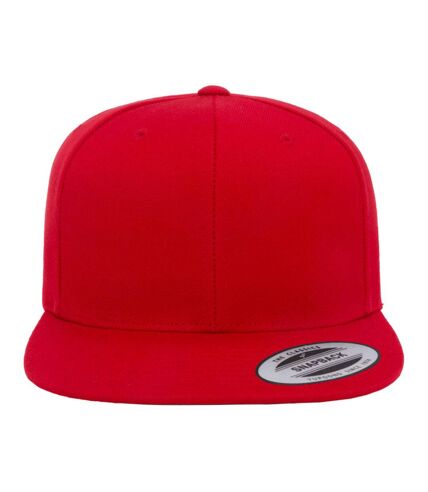 Yupoong Mens The Classic Premium Snapback Cap (Pack of 2) (Red/Red) - UTRW6714