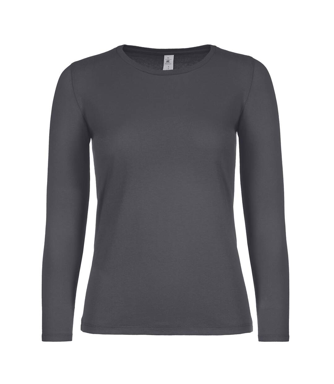 T-shirt Manches Longues #e150 Femme Gris Foncé Uni B&C-1