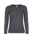 T-shirt Manches Longues #e150 Femme Gris Foncé Uni B&C-1